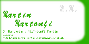 martin martonfi business card